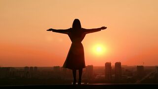 Woman during sunset