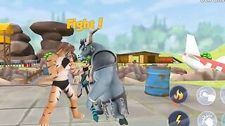 Tiger vs Bull Fight | cartoons game | fighting game
