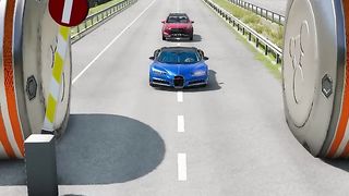 Unlucky cars VS Bollards#beamngame