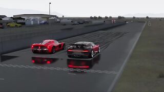 Bugatti Chiron vs Ferrari LaFerrari at Chuckwalla Valley Raceway