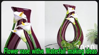 Flower vase withe Waterfall making __ Home decor Cement Waterfall making