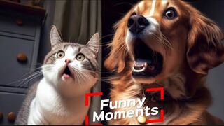 Funny ???? Moments #13Cat and dog #.