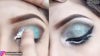 Glamorous Intense Green Smokey Eye Look || 5 MINUTE Easy Soft Sparkly Green Eye Look...