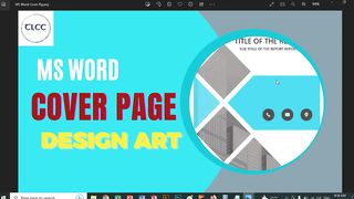 MS Word Cover Page Designing