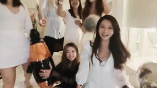 Drunk Girls  dance at party