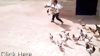 Funny Boy vs Hen