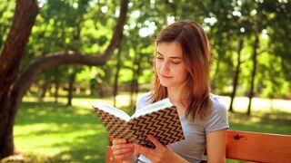 Girl reading a book