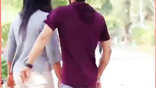 Accdiently hugging on cute gitl
