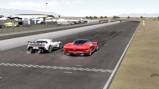 Alfa Romeo Furia vs Bugatti Centodieci at Chuckwalla Valley Raceway