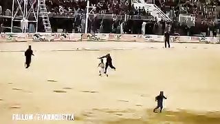 Peshawar Zalmi vs Quetta Gladiators fan runs for a selfie