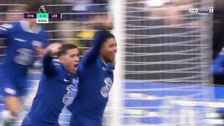 هدف تشيلسي الاول في مرمي ليدز يونايتد بالدوري الانجليزي.