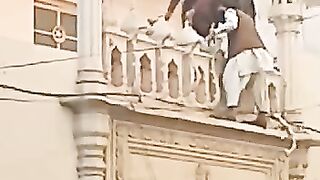 Ahmadi house being broken in Karachi