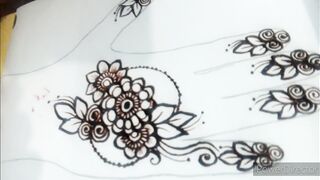 Mehandi design| mehandi bunch design| simple and easy mehandi design