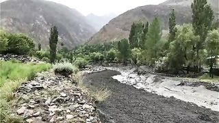Flood devastating Hanisara Valley