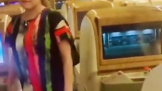 Hareem Shah walk in plane