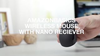 Amazon Basics Wireless Computer Mouse with USB Nano Receiver.