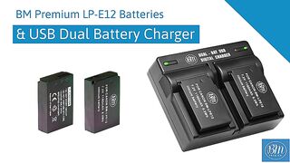 BM Premium 2-Pack of LP-E12 Batteries and USB Dual Battery Charger for Canon