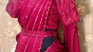 Fashionwear bridal sari Red Color