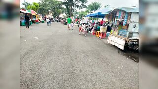 Suasana GOR Bangkalan Madura dihari Minggu