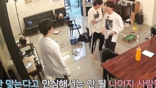 BTS spanking each other