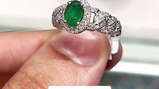 Real Emerald & Diamond Men's Pinky Ring