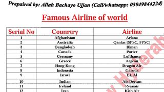 Airlines of world