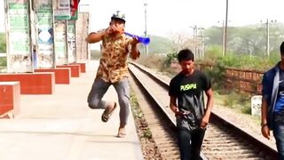 Viral train horn prank Funny Video ???? 2023 Funny Prank Video#trendingvideo