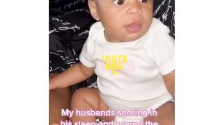 When the snoring scares the s#it out of the baby????????