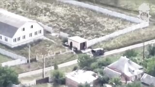 Kharkiv Oblast, Ukrainian forces scout and then shell a Russian supply depot