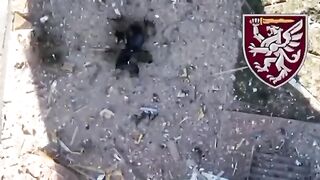 Ukrainian special forces drone strike on Russian troops