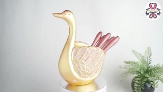 Plastic bottle spoon holder making at home Gift item showpiece making