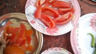 Cutting sabzi