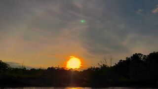 The beautiful landscape and sunset moment