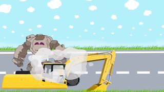 Excavator jcb and dumper Turck with street Vahicles for Kids.