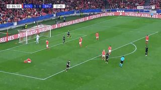 هدف عالمي في مباراة بنفيكا وكلوب بروج بدوري ابطال اوروبا