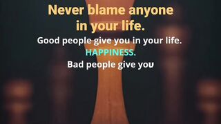 Never blame anyone