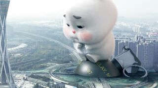 Funny fat rabbit