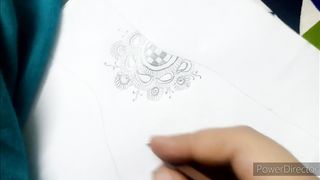 How to draw mehandi design with pencil|simple and easy mehandi design|mehandi design pencil s kaise lagaen|mehandi ke design