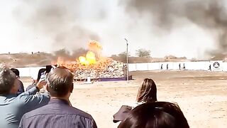Burning drugs in port qasim karachi #karachi