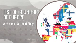 List of European countries with their flags.
