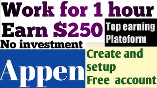 Work for 1 hour and earn $250