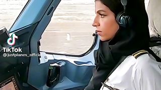 Beautiful Women Aeroplane Pilot