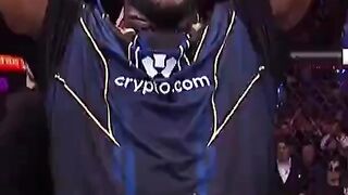 UFC jone jones celebrating his victory in ufc 285