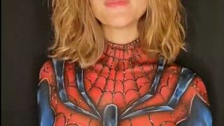 Spidergirl body paint spiderman spidergirl marvel