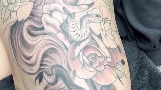 Tattooing on Hip Of Girl