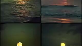 Moon views in night