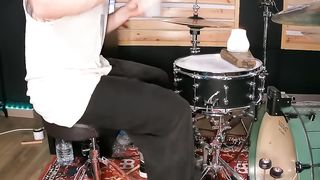 Single fast solo drummer