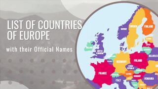 List of European Countries with their official names.
