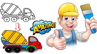 Amazing kids mixture truck painting | How to paint kids mixture Truck