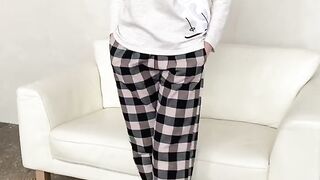 A girl in pajamas